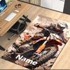 Tappeto Stampato Moto da Fuoristrada con Nome Personalizzato, per Sedia da Ufficio Soggiorno Camera da Letto Cucina Decorazioni Regali.
