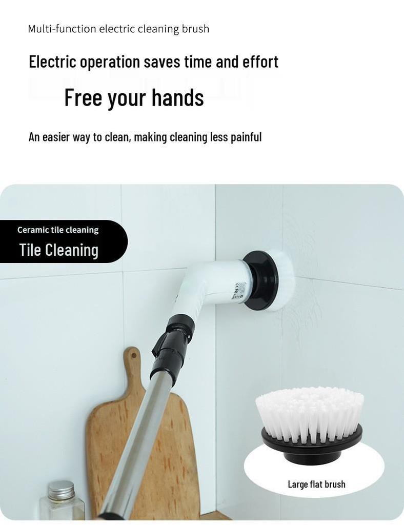 Nine-in-One Wireless Electric Cleaning Brush with Multi-Brush Heads