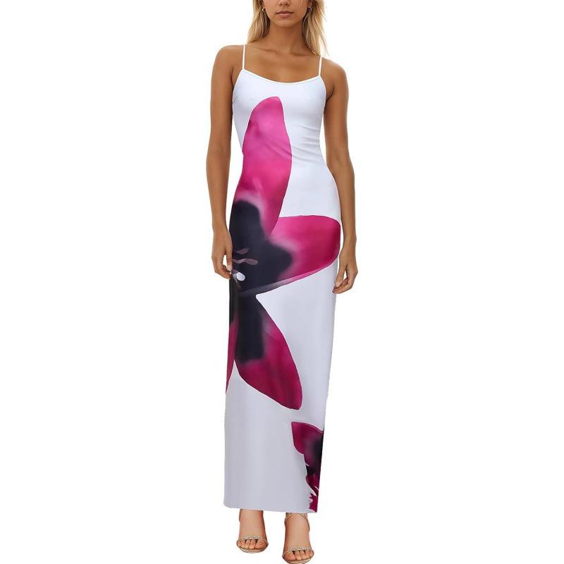 Sexy bedrucktes Spaghettiträgerkleid im europäischen und amerikanischen Stil - Heißer Verkauf im Frühling/Sommer