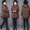 Mother Winter Down Cotton Jacket Coat Thicken Warm Grandma Snow Wear Parkas