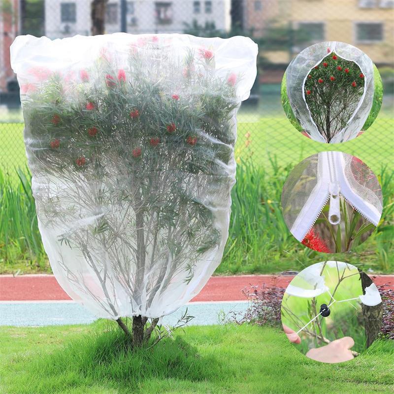 

D2 Plant Protection Net Bag Cover Fruit Tree Netting Mesh Vegetable Tree Strawberry Grapes Pest Control Anti-Bird Protective Bag 80x100cm белый