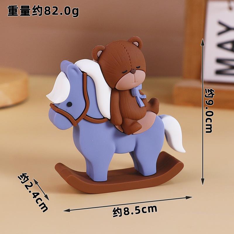 Medvědí ozdoby na dort 3D medvědí panenka Růžová Modrá dekorace na dort pro chlapce dívku Baby Shower Šťastné první narozeniny Párty pro odhalení pohlaví