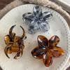 Gradient Flower Hair Claw Women Girls Sweet Acrylic Hair Claw Summer Vacation Hair Crab Clamp Hawaiian Headwear Styling Barrette