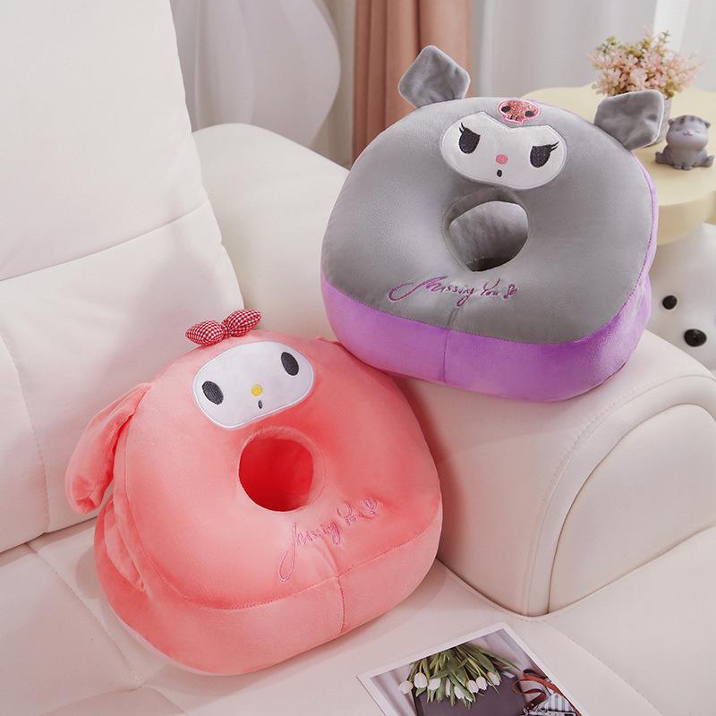 Cartoon Ice Silk Double-Sided Neck and Nap Pillow for Students and Office Use