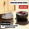 4Pcs Adhesive Casters Wheel No Drill Appliance Rollers 360 Degree Rotation Sticky Pulley Appliance Sliders with Brake