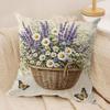 Flower Basket Cushion Cover Pillow Case Short Plush Square Throw Pillow Covers Pillowcase Sofa Home Decor Gift