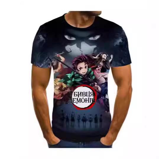 Ghost Annihilation Blade 3D Printed T-Shirt Men's and Women's Summer Fashion Casual Short Sleeve Neutral Harajuku Street Trend Super