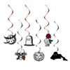 Halloween Black Skeleton Rose Decorations Disposable Supplies Tableware Halloween Party Decorations