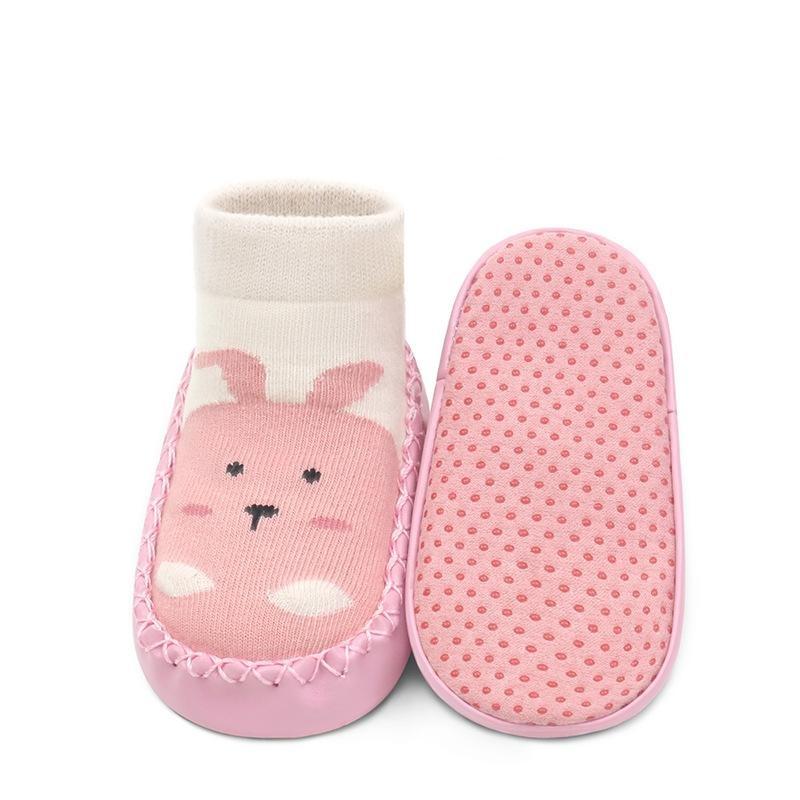 Rubber Soles Shoes Infant Baby Girls Boys Cartoon Shoes Spring Autumn Baby Floor Socks Anti Slip Soft Sole Sock