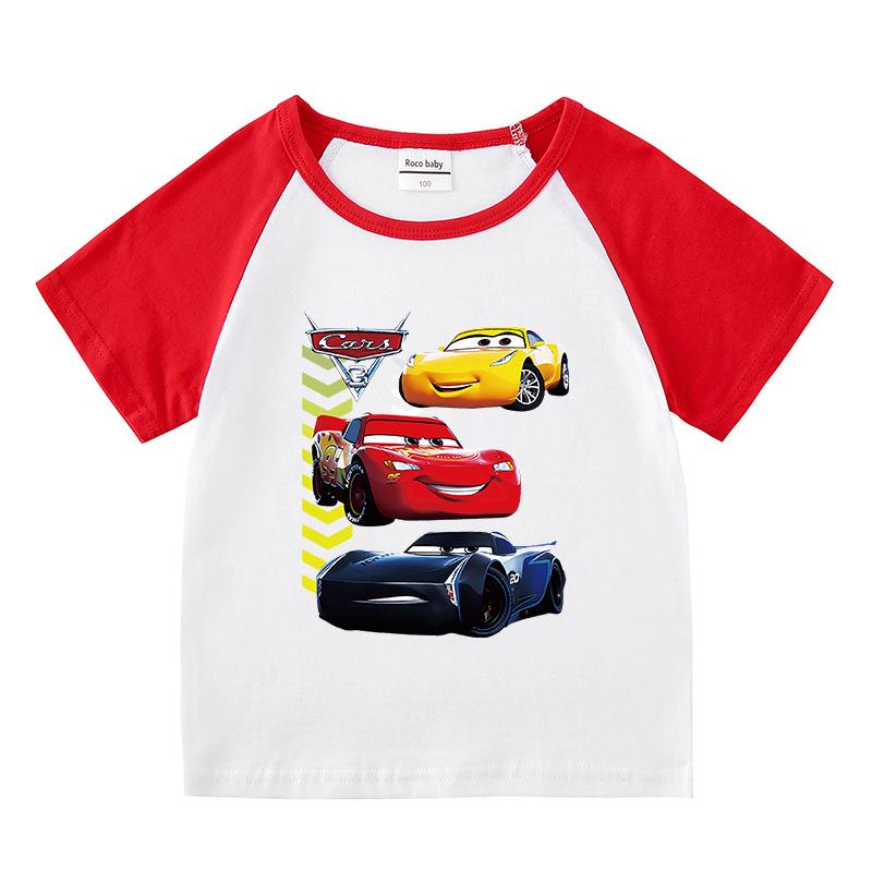 Letni komplet dwuczęściowy dla chłopca: T-shirt z krótkim rękawem i spodenki - casualowy strój sportowy