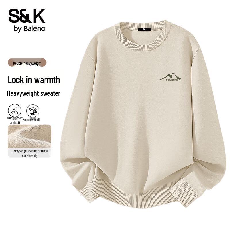 

Baleno S&K Series Men s Round Neck Loose-Fit Pullover Sweater 2XL