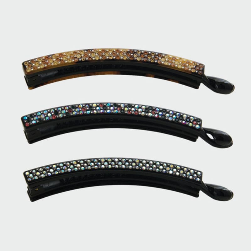 

J.Lauren Slim Line Cubic Banana Hair Clip Bh0963 Aurora