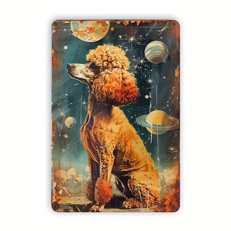 Vintage Style Metal Tin Sign Cute Cats Dogs for Cafe Interior