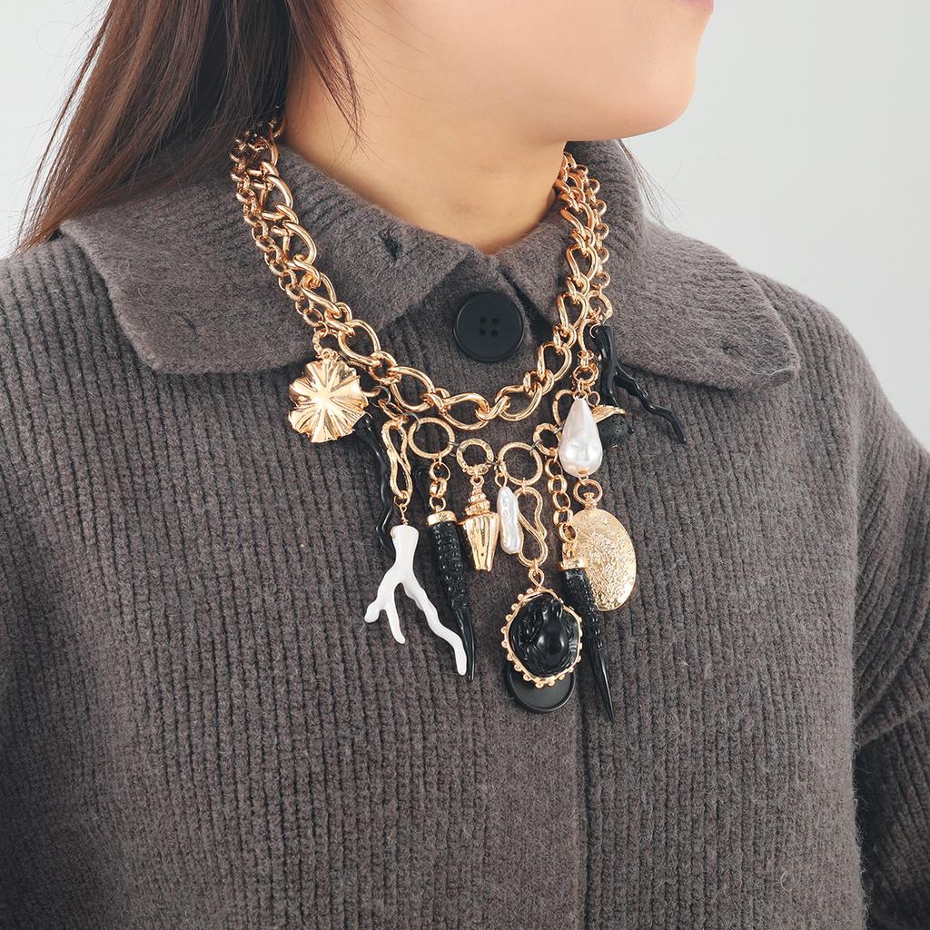 Bohemian Holiday Stacked Beaded Necklace