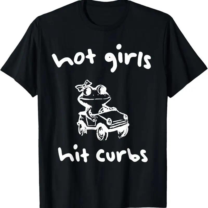 Hot Girls Hit Curbs Funny Frog Driver Girl Driving Women T Shirt S разноцветный