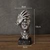 Il Silenzio è Oro Personaggio Retrò Resine Statua Scultura Astratta di Volto Umano Decorazione da Scrivania Arredamento Decorazioni per la Casa Vintage