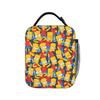 Bart S-Simpsons Repeating Design Lunch Bag  Casual Lunch Box Travel Portable Tote Food Bags For Child Oxford Print Cooler Bag