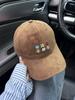 Suede small flower embroidery baseball cap for men and women couples big head circumference versatile fashion cap showing small face