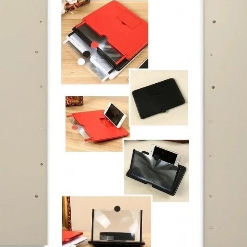 Foldable Phone Screen Magnifier 3X 4X Hd Magnification Eye Protection For Movies Videos Home Travel Use