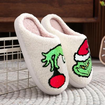 Women's Cotton Slippers Warm Home Cute Soft Plush House Slippers