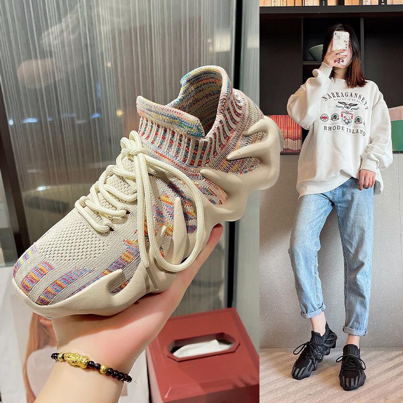 

2024 новые спортивные туфли женские весна и осень дышащие универсальные туфли из кокоса весенние одинарные туфли с мелкой сеткой осьминога 36