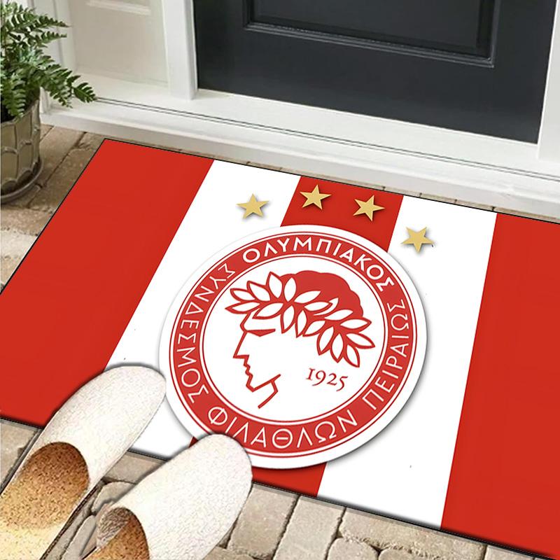 1PC rug Olympiacos Fc Team Crest Carpet, Chair Rug,Area Rug for Office Bedroom living rooms bedroom, Doormat decor Christmas fan gifts
