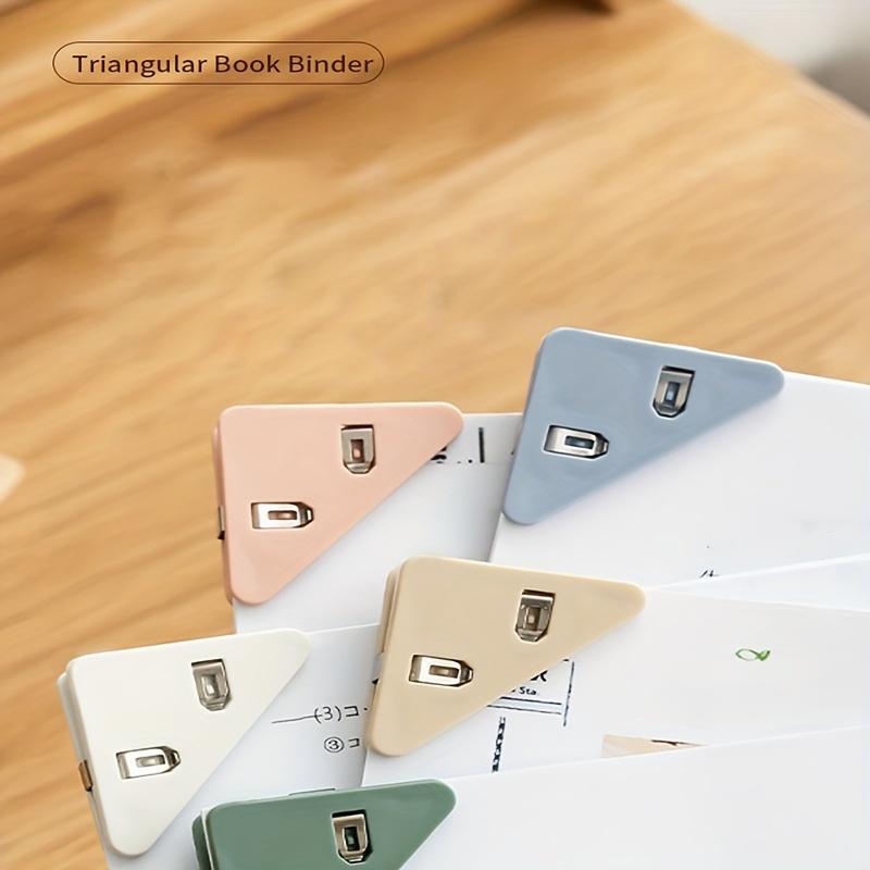 10-Pack Triangle Binder Clips, Large Capacity Multi-Purpose Plastic Paper Clamps, Office and School Document Organizer Clips, Folder File Holders