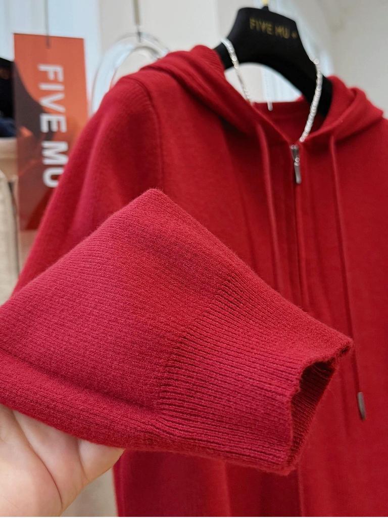 Cross-Border Solid Color Korean High-End Hooded Half-Zip Women's Long Sleeve Autumn Winter Pullover Base Layer Shirt