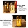 3 in 1 Design Flameless Taper Candles Transparent Lampshade Decorative LED Electronic Candles Warm Light Romantic