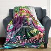 Custom Name Flame Passion Name'S Journey Party Blanket For Couch Bed Plush Cozy Fuzzy Blanket Super Soft Warm Blankets For Fall And Winter 0916304