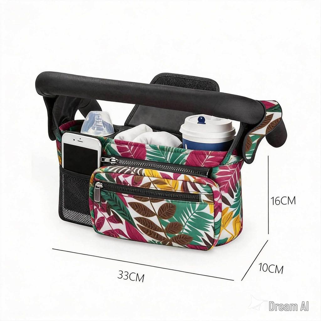 Borsa Appendibile Universale per Passeggino - Accessori Organizer più Venduti con Cestino Pronto per l'Auto