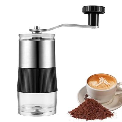 New Mini Hand Shake Manual Grinding Convenient Stainless Steel Ceramic Core Coffee Bean Grinder Visual Coffee Machine