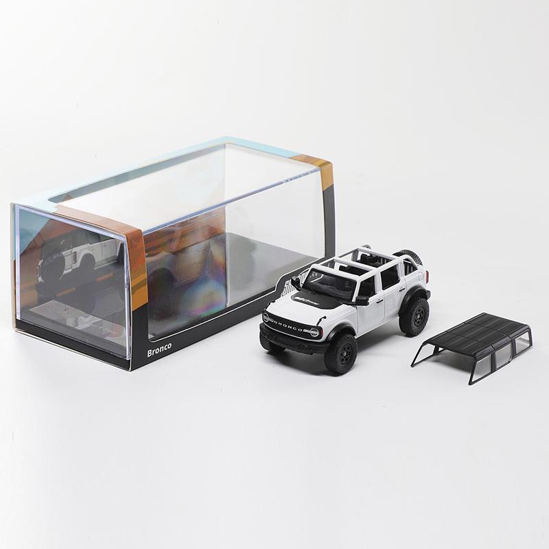 

SHADOW PRO 1:64 Bronco Open-top SUV Alloy Model Car белый