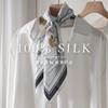 Spring New Butterfly Diary 100% Mulberry Silk Scarf Silk Double Crepe Silk Scarf Versatile Square Scarf