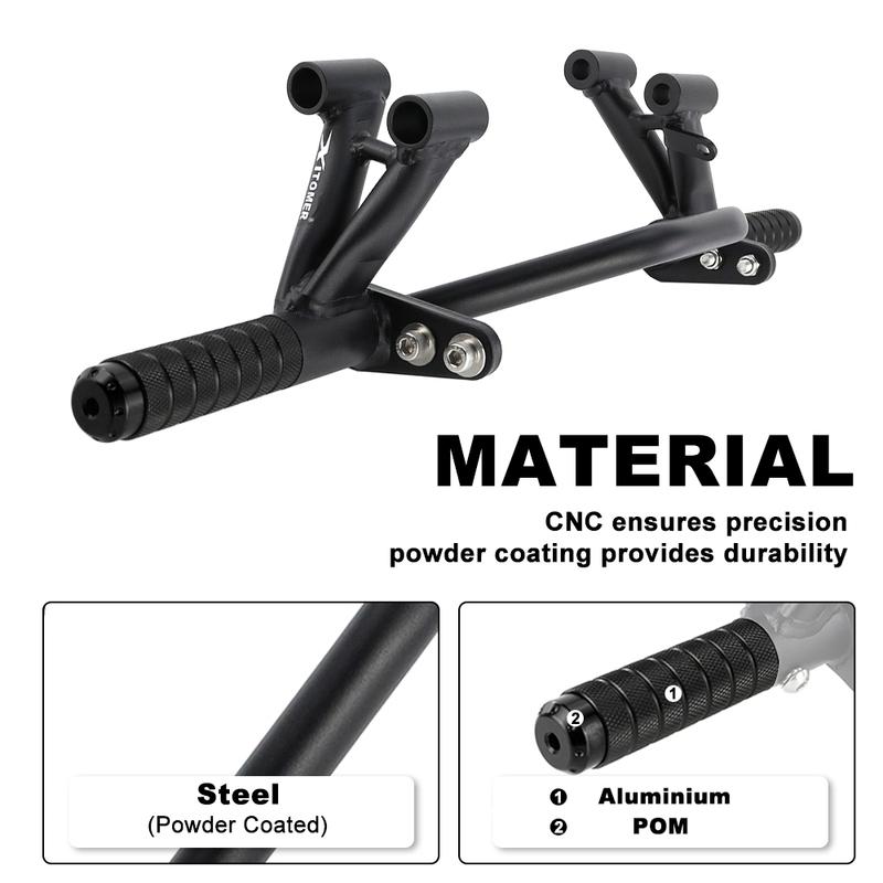 For YAMAHA FZ-09 2014-2017 MT-09 XSR900 Motorcycle Rear Footrests Subcage Passenger Peg Guard Peg Support Stunt Protection