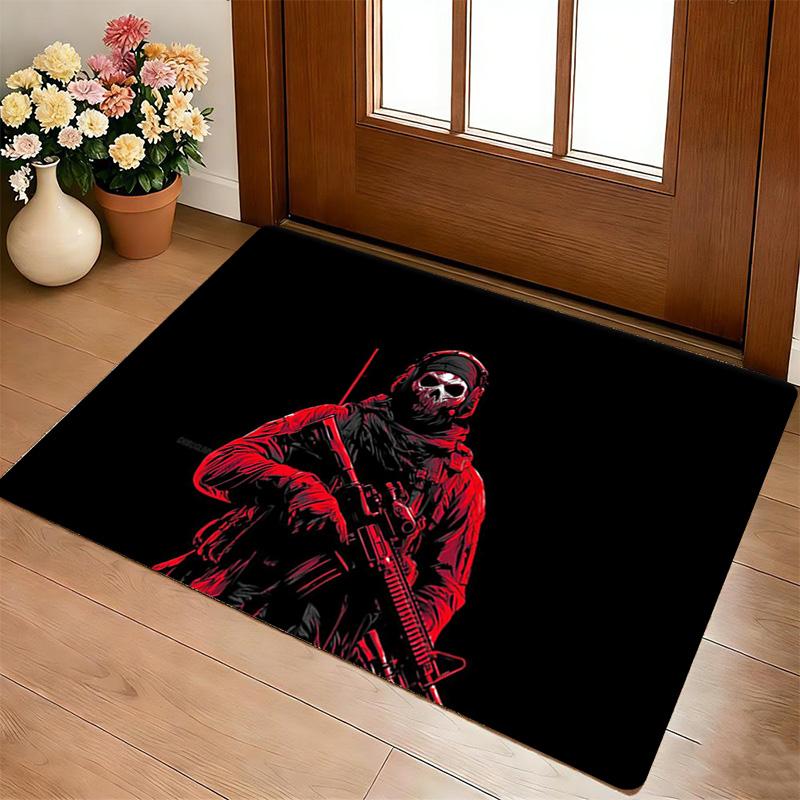 Ghost Soldier Living Room Nonslip Area Rug Soft Carpet For Bedroom Game Playroom Sofa Office Home Decor Doormat Christmas Gift C929325
