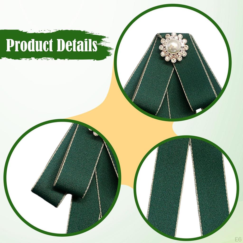 Ladies Bow Tie Brooch Gift, Elegant, Bowknot Collar Clothing Accessory for Dress Blouse Shirt