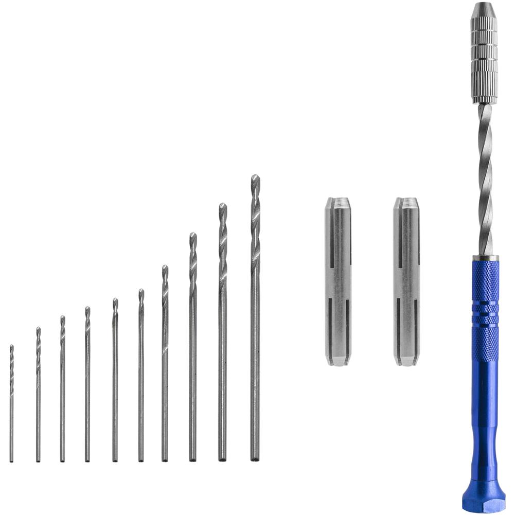 Silver Extended For Semi Automatic Hand Drill 0.5-3mm Metal Puncher With Dual Chuck For Jewelry Making Drilling Tool