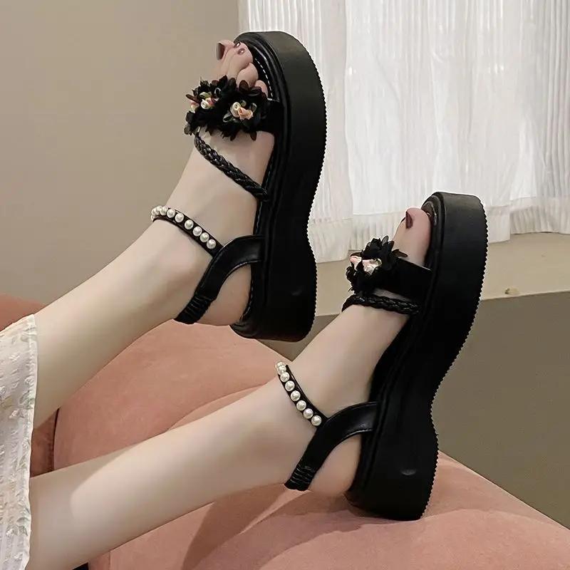 Fashion Outdoor Pumps Sandals for Women Luxury Summer Cheap Liquidation Vintage 2025 Asian Size Offers Daily Anti Slip Hot Woman Shoes