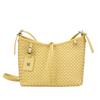 Damen Grün Gewebte PU-Leder Umhängetasche, Lässige Schulterhandtasche mit Verstellbarem Riemen, Modische Tägliche Tasche für Damen, Leichte Messenger Bag