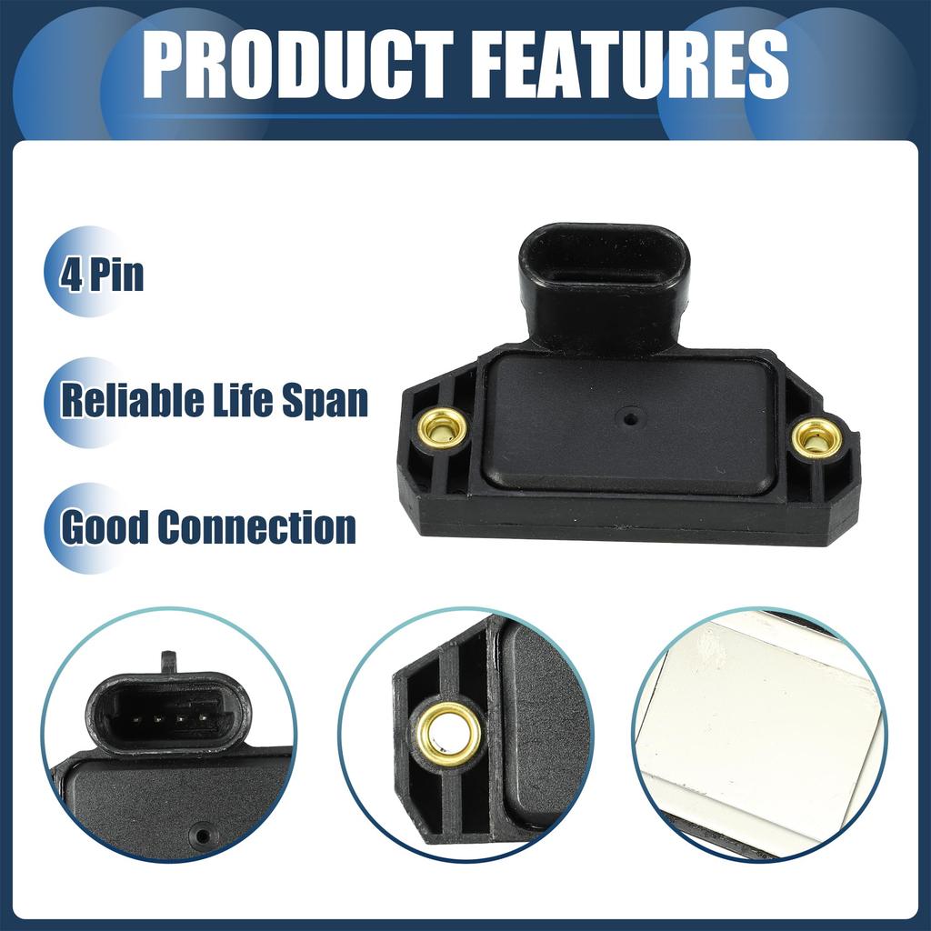 INFINAUTO Zündmodul für Pontiac Firebird V8 5.7L 1994-1995, Inneres Zündmodul Steuereinheit Nr. 10483139, ABS Schwarz, 1 Stück