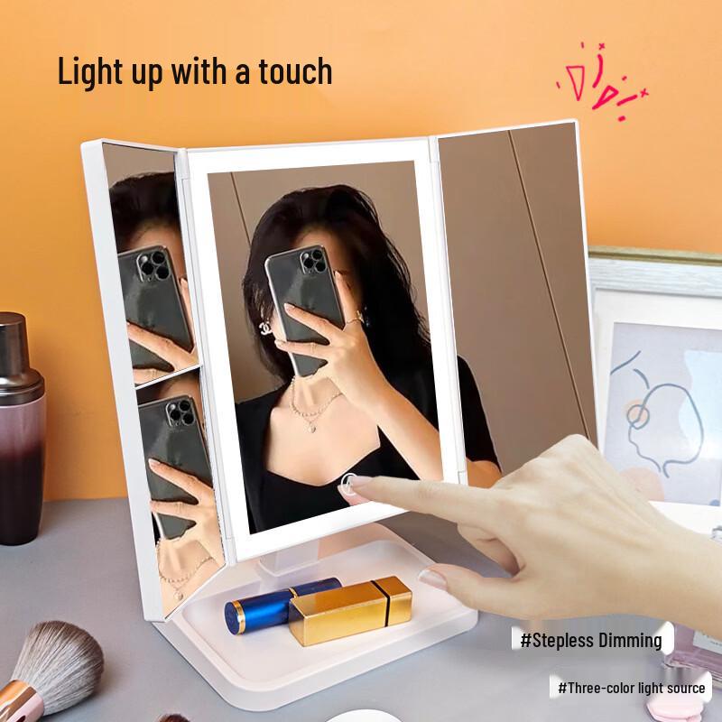 Oeny Rechargeable Desktop Makeup Mirror with Light