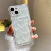 For iPhone 16 15 Pro Max Case White Big Love Heart Clear Phone Cases For iPhone 14 13 12 11 XS XR 7 8 Plus Wallet Card Bag Cover