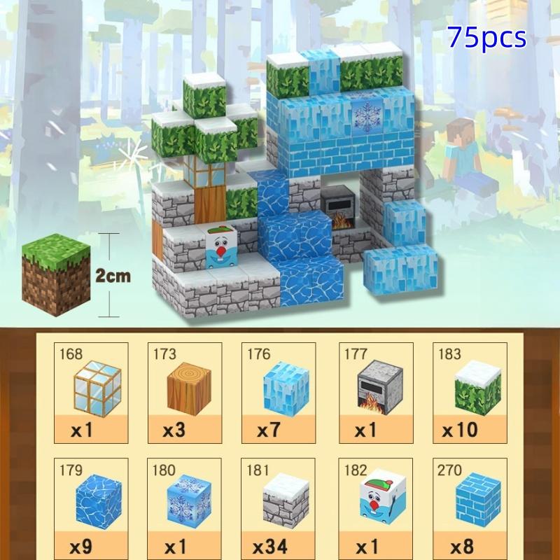 Non-Toxic Creative Magnetic Building Blocks Diy Assembly Architectural Set Tech Kids Toy For Children Christmas Gifts