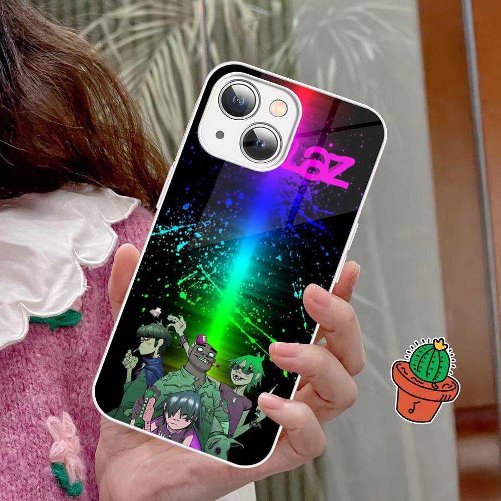Hip Hop G-Gorillaz Phone Case For IPhone 15 13 12 Mini 11 Pro XS Max X XR 14 Plus Tempered Glass Cover
