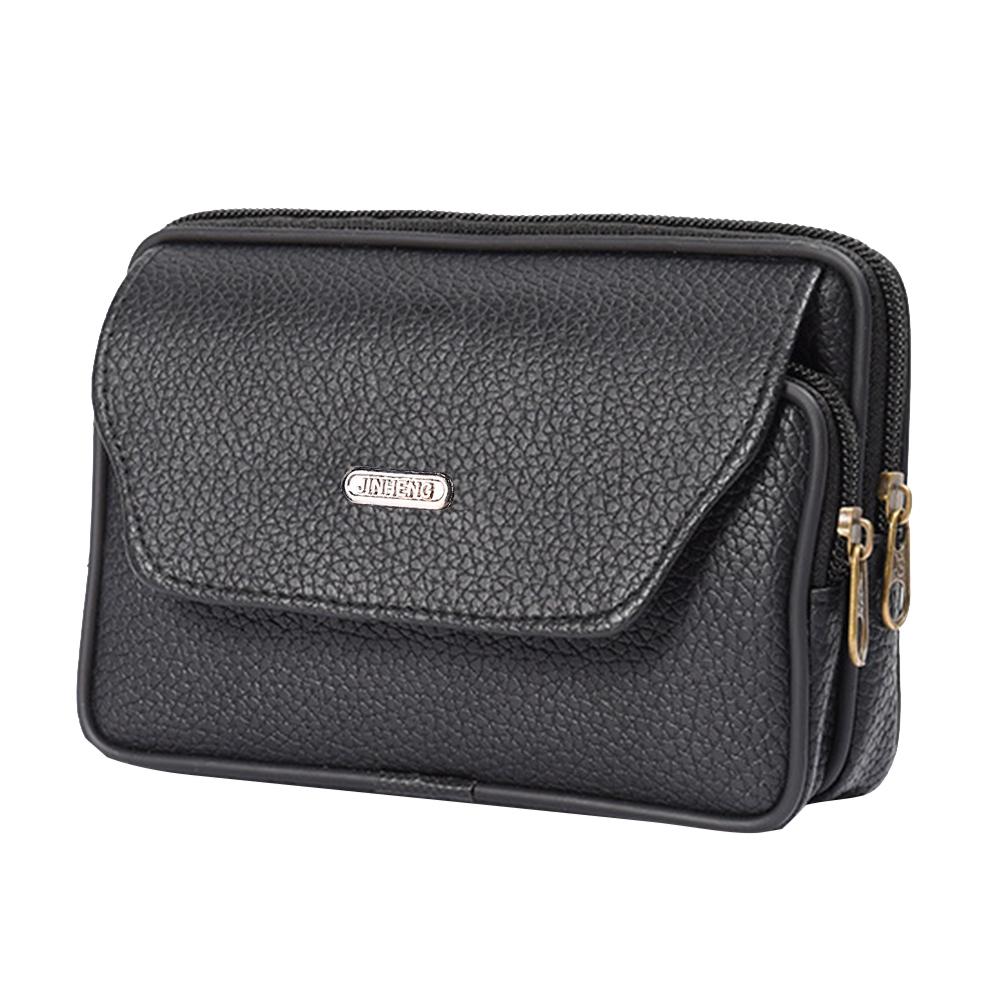 Men Smartphone Belt Pocket Leisure Small Leather Bum Pack Purse Wallet Holder Wallet Purse Pocket Phone Holster Belt Case