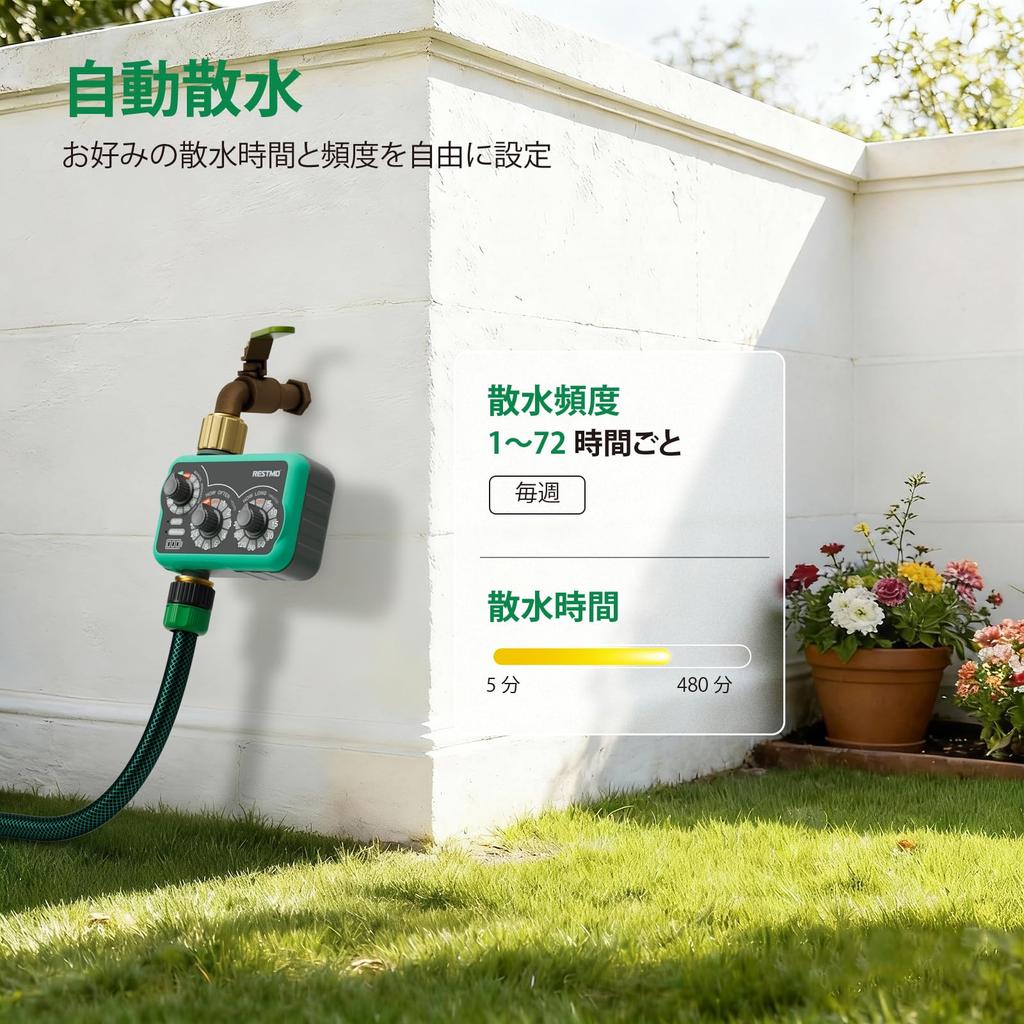 RESTMO Besproeiingstimer Automatische Besproeiingstimer Groen