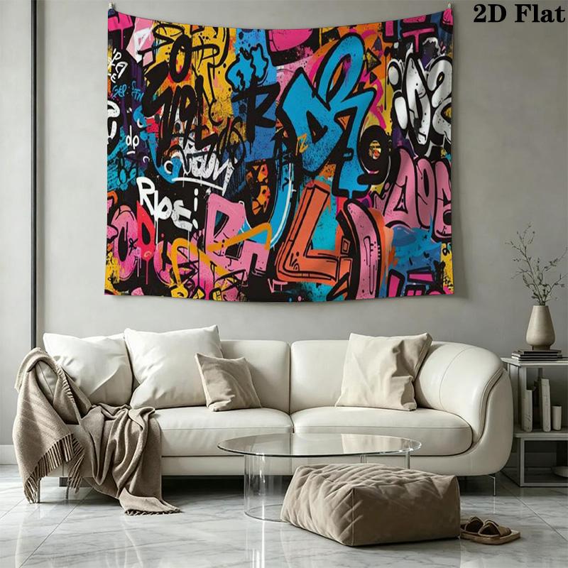 Hip pop Wall Tapestry Aesthetic Wall Hanging Printed Fabric Blanket Decorative Tapestries for Bedroom Living Room Home Decor