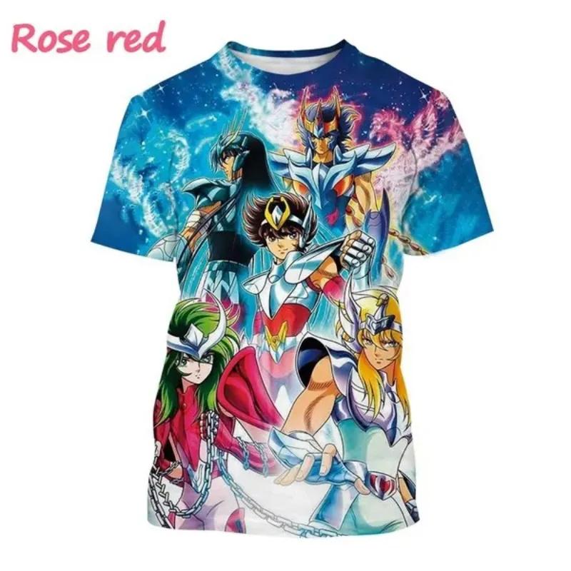 Saint Seiya 3D Printed T-shirt for men and Women Round neck Short-sleeved Casual Tops Oversized T-shirts Anime Tshirt Tee