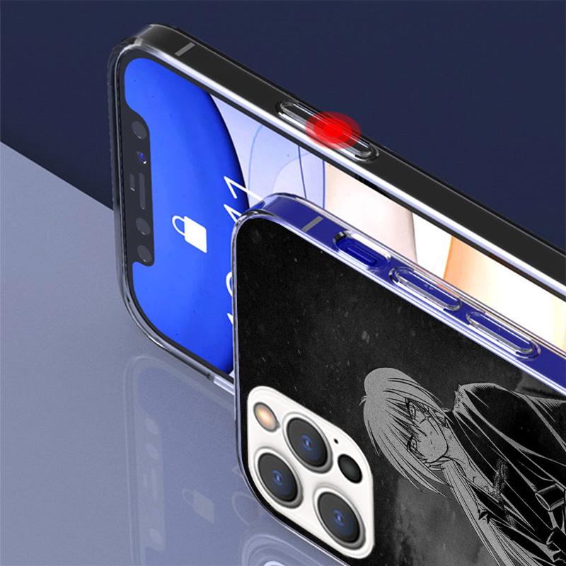 Rurouni Kenshin Anime Handyhülle Für iPhone 17 Air 16 Pro Max 16E 15 + 14 Plus 11 12 13 Mini 7 8 SE Geschenk Druckabdeckung Fundas 17 A